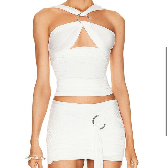 The Attico Ginnie Cutout Jersey Halter Top, size 44. NWT - Picture 2 of 16